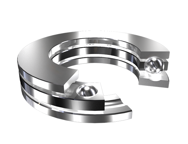 Thrust ball bearing with groove